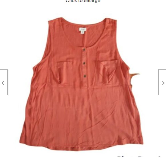 a.n.a a new approach blouse Women's Size XX Large Sleeveless Top Burnt Ochre - Picture 3 of 6